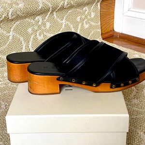 Black M. Gemi Mariella Sandal in size US7.5/EU38